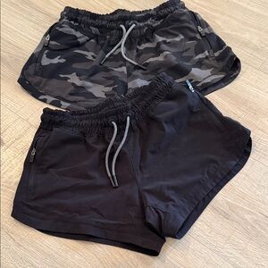 Athleta Kids Black and Camouflage Shorts